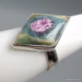 Bague losange Rubis sur Fuchsite taille 61 - Bijoux en Rubis sur Fuchsite