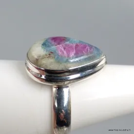 Bague goutte Rubis sur Fuchsite taille 56 - Bijoux en Rubis sur Fuchsite