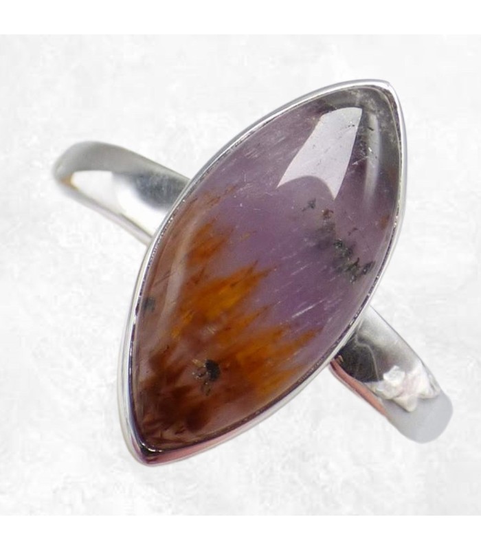 Bague Super Seven pierre mélodieuse taille 67 en Argent 925 certifiée