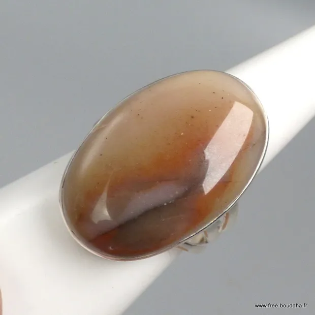 Bague ovale en Vogesite taille 60 - Bagues pierres naturelles