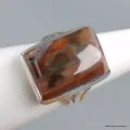 Bague Vogesite marron vieux rose taille 59 - Bagues pierres naturelles