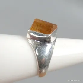 Bague chevalière en Topaze Impériale taille 55 - Bagues pierres naturelles