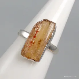 Bijou Bague Topaze jaune impériale brute taille 55 - Bagues pierres naturelles