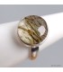 Bague Préhnite authentique à rutile argent 925 taille 58