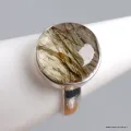 Bague Quartz rutile vert taille 58 - Taille 58