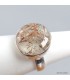 Bague Quartz Rutile véritable modèle rond argent 925 t 53/54