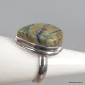 Bague en Azurite Boulder forme goutte Taille 55 - Bijoux en Azurite
