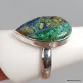 Bague argent Azurite Boulder Taille 63 - Bijoux en Azurite