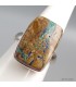 Bague Azurite Boulder authentique argent 925 taille 54