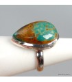 Bague Turquoise Américaine véritable goutte argent 925 59