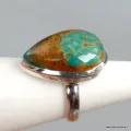 Bague Turquoise Américaine goutte taille 59 - Bagues pierres naturelles