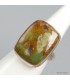 Bague Turquoise Américaine rectangulaire pierre naturelle T 58/59