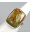 Bague Turquoise Américaine rectangulaire pierre naturelle T 58/59