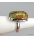 Bague Turquoise Américaine rectangulaire pierre naturelle T 58/59