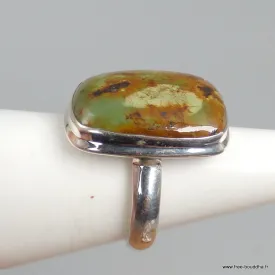 Bague Turquoise Américaine rectangulaire Taille 58/59 - Bagues pierres naturelles