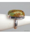 Bague Turquoise Américaine rectangulaire pierre naturelle T 58/59