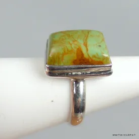 Bague en Turquoise Américaine rectangulaire Taille 56 - Bagues pierres naturelles