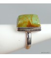 Bague Turquoise Américaine rectangulaire argent 925 taille 56