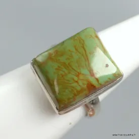 Bague en Turquoise Américaine rectangulaire Taille 56 - Bagues pierres naturelles