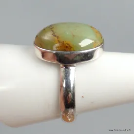 Petite Bague Turquoise Américaine ovale taille 59 - Bagues pierres naturelles