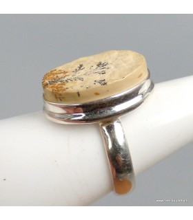 Psilomélane dendritique – Bague argent 925 taille 54/55 certifiée