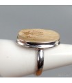Bague Psilomélane dendritique – Ovale argent 925 taille 59 certifiée