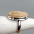 Bague Psilomélane dendritique ovale Taille 59 - Bagues pierres naturelles