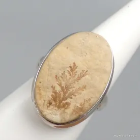 Bague Psilomélane dendritique ovale Taille 59 - Bagues pierres naturelles