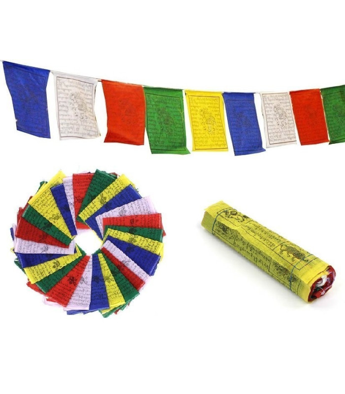 Mini drapeaux de prières tibétains 7 X 7,5 cm Drapeaux tibétains TPDT