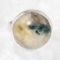 Bague ronde en Tourmaline indigo sur Quartz fumé taille 55 - Bijoux en Tourmaline Indigo