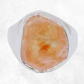 Chevalière en Citrine stalactite taille 55 - Bijoux en Citrine