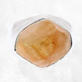 Bague Chevalière en Citrine tranche taille 54 - Bijoux en Citrine