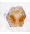 Bague Citrine authentique tranche argent 925 taille 58/59