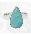 Bague Amazonite du Pérou AUTHENTIQUE  pierre naturelle taille 55