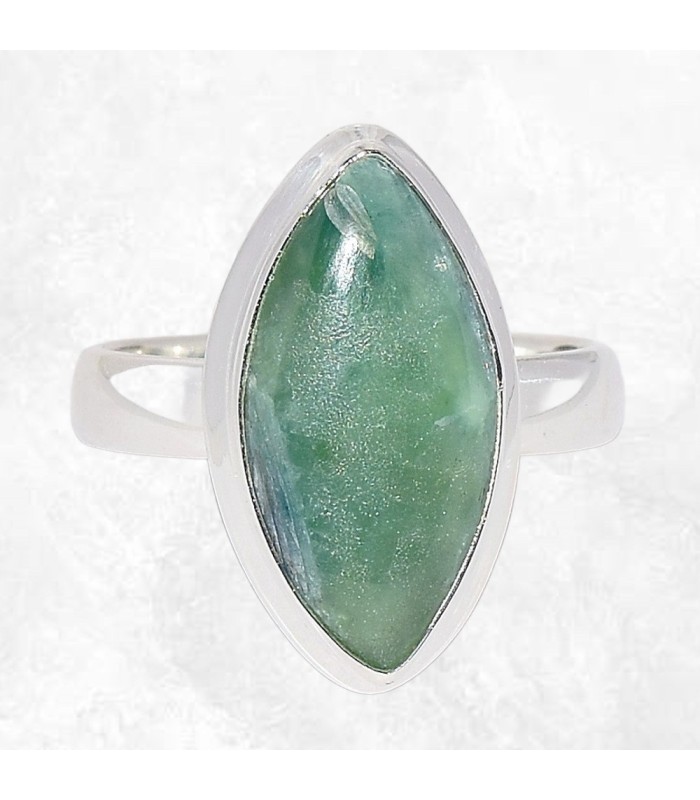 Bague Cyanite bleue authentique marquise argent 925 taille 60