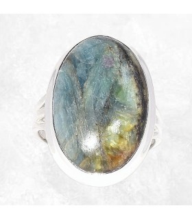 Bague Cyanite bleue Mermaid véritable argent 925 taille 55 56
