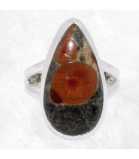 Bague Goutte en Obsidienne Peanut du Mexique – Argent 925