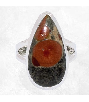 Bague Goutte en Obsidienne Peanut du Mexique – Argent 925