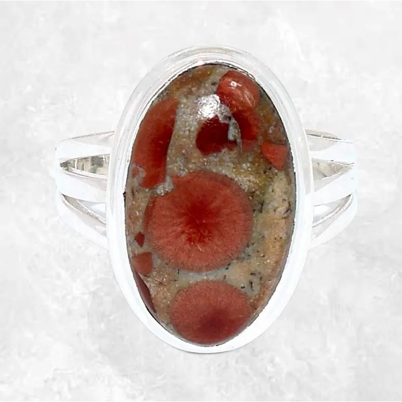 Bague argent Obsidienne Peanut 3 anneaux taille 63 - Bagues pierres naturelles