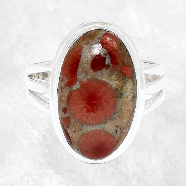 Bague argent Obsidienne Peanut 3 anneaux taille 63 - Bagues pierres naturelles