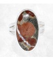 Bague Obsidienne Peanut authentique ovale argent 925 taille 62