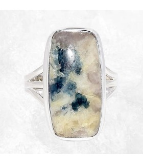 Bague Tourmaline bleue authentique argent 925 taille 55 56