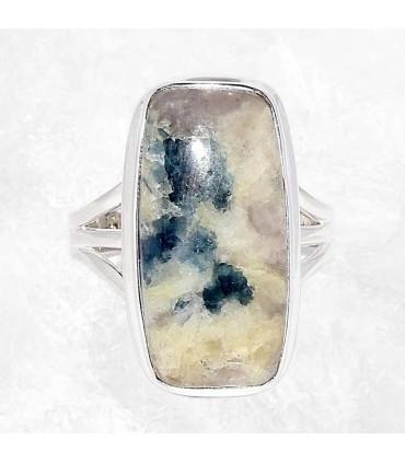 Bague Tourmaline bleue authentique argent 925 taille 55 56