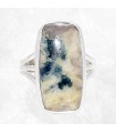 Bague Tourmaline bleue authentique argent 925 taille 55 56