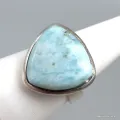 Bague triangulaire en LARIMAR T 59 - Bagues pierres naturelles