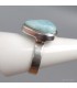 Bague Larimar homme femme argent 925 taille 59, pierre naturelle