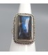 Labradorite bleue bague argent 925 T55, pierre naturelle certifiée