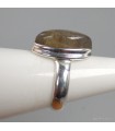 Labradorite pourpre bague marquise argent 925 T55, pierre naturelle.