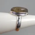 Bague Labradorite violette forme marquise T 55 - Bijoux en Labradorite