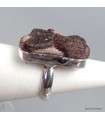 Bague Staurolite pierre porte‑bonheur argent 925 taille 52